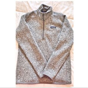 Patagonia Better sweater 1/4 zip in Birch White